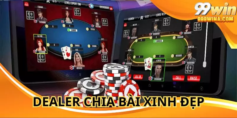 Casino với các Dealer chia bài xinh đẹp